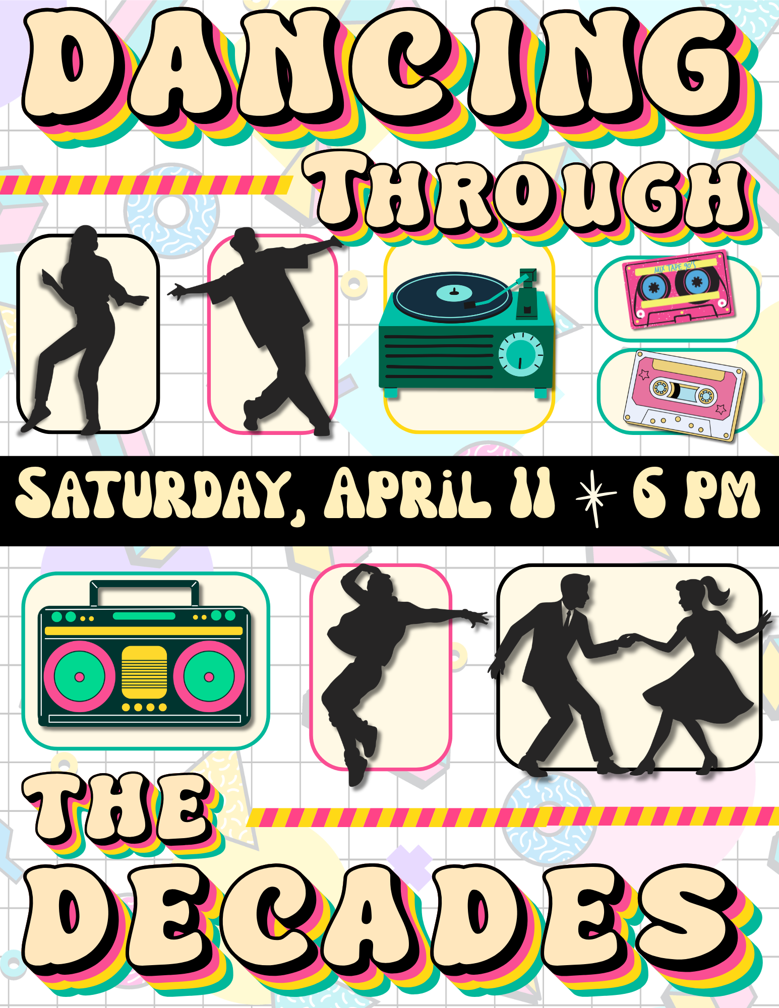 dancing through the decades (posterflyer)