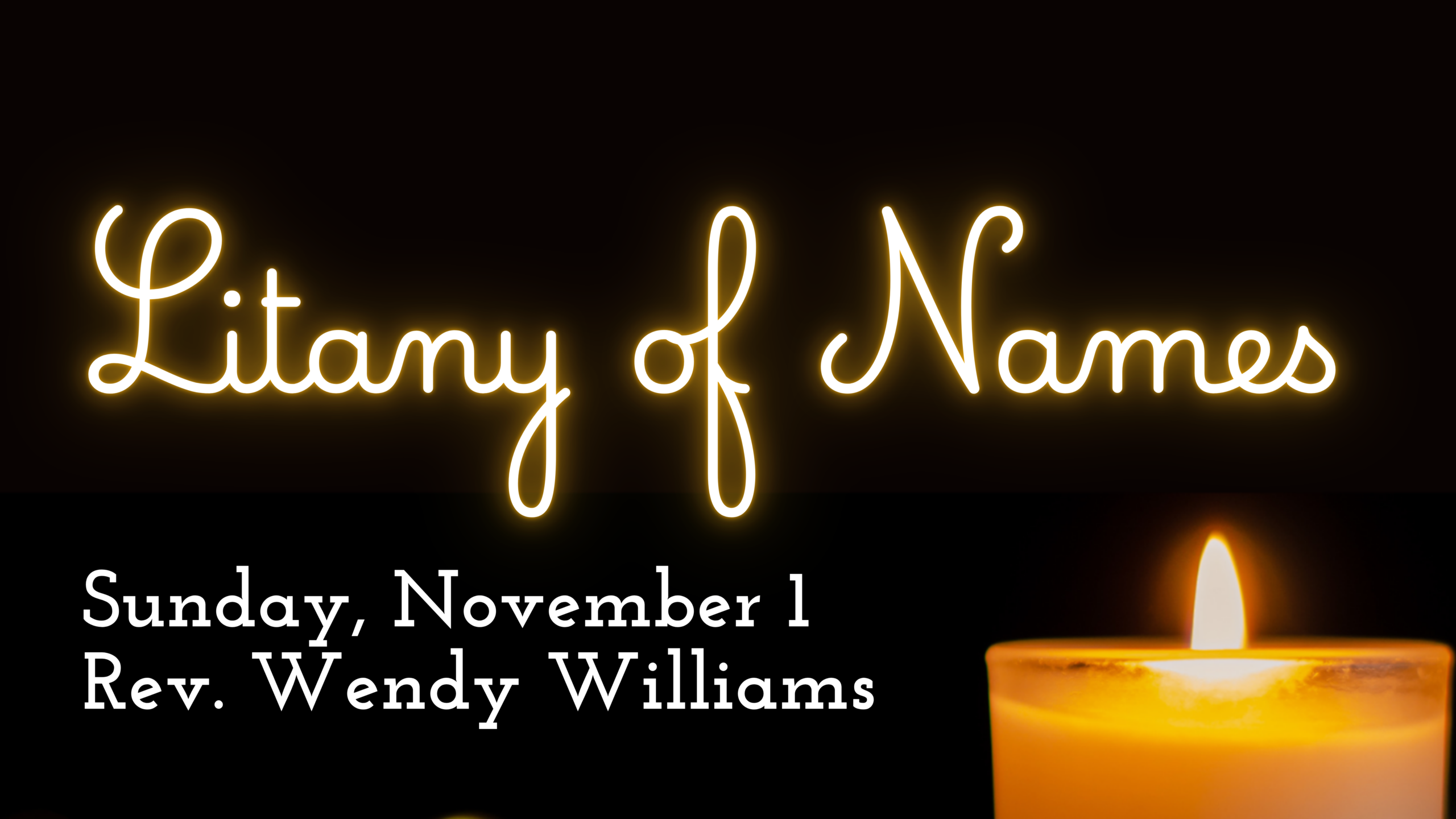 Litany of Names 2026 service thumbnail